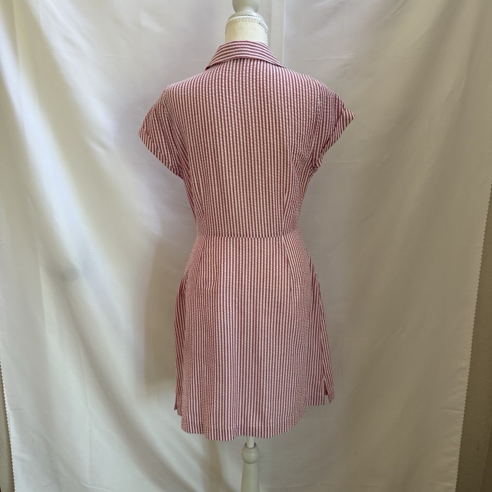 Vineyard Vines Pink and White Striped Strapless Tie-Front Dress - Picture 5 of 14